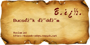 Bucsák Ádám névjegykártya