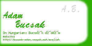 adam bucsak business card